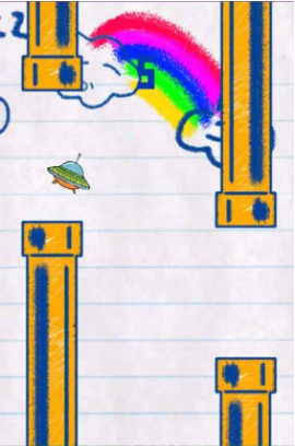 flappy ufo(纸上飞碟)