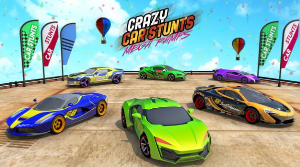 疯狂的汽车特技巨型坡道 疯狂的汽车特技巨型坡道