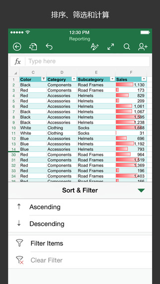 Microsoft Excel for iPhone下载