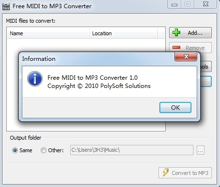 Free MIDI to MP3 Converter(音频格式转换工具)