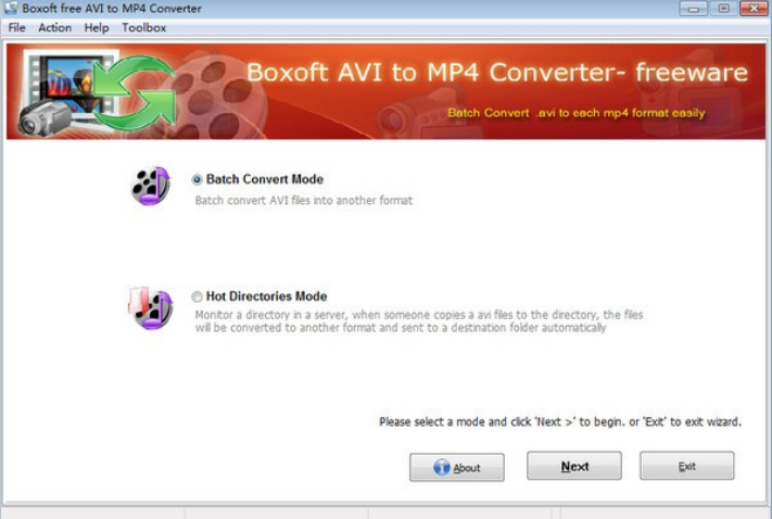 Boxoft free AVI to MP4 Converter