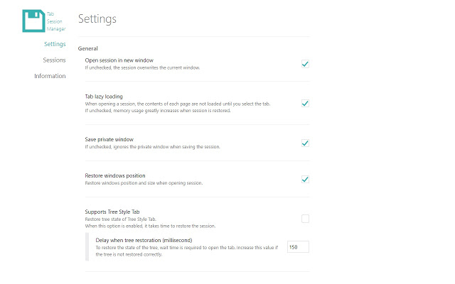 Tab Session Manager Chrome插件