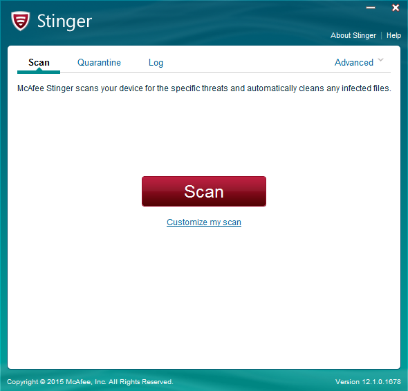 McAfee AVERT Stinger病毒查杀工具