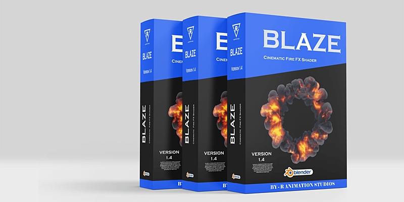 Blender火焰烟雾爆炸特效插件blaze Blender火焰烟雾爆炸特效插件blaze