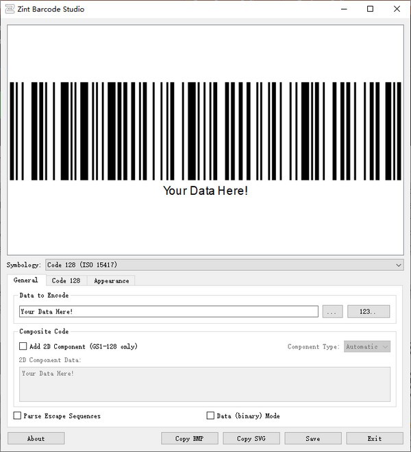 Zint(条形码生成器) Zint(条形码生成器)