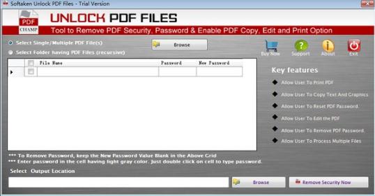 Softaken Unlock PDF Files