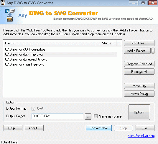 Any DWG to SVG Converter