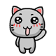 小灰猫QQ表情 可爱卡通QQ表情