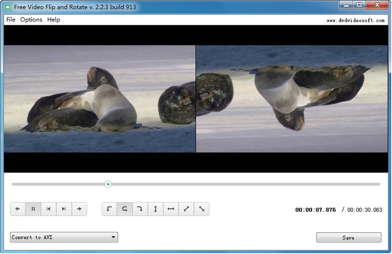 视频旋转翻转工具Free Video Flip and Rotate