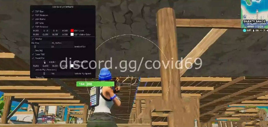 堡垒之夜COVID-69透视自瞄射线辅助