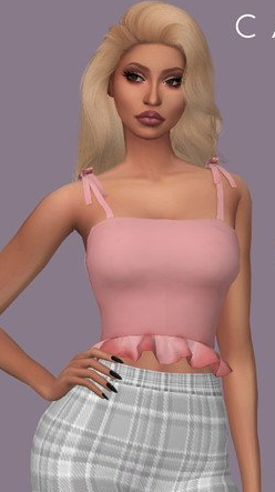 模拟人生4可爱的花边吊带上衣mod 模拟人生4可爱的花边吊带上衣mod