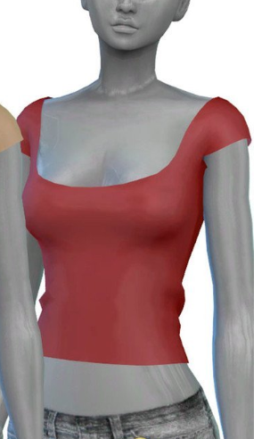 模拟人生4女性纯色简洁上衣MOD