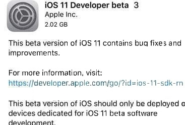 ios 11 beta3描述文件官方版下载