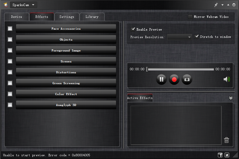 SparkoCam(摄像头特效工具)