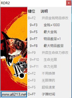 荒野大镖客2十项修改器