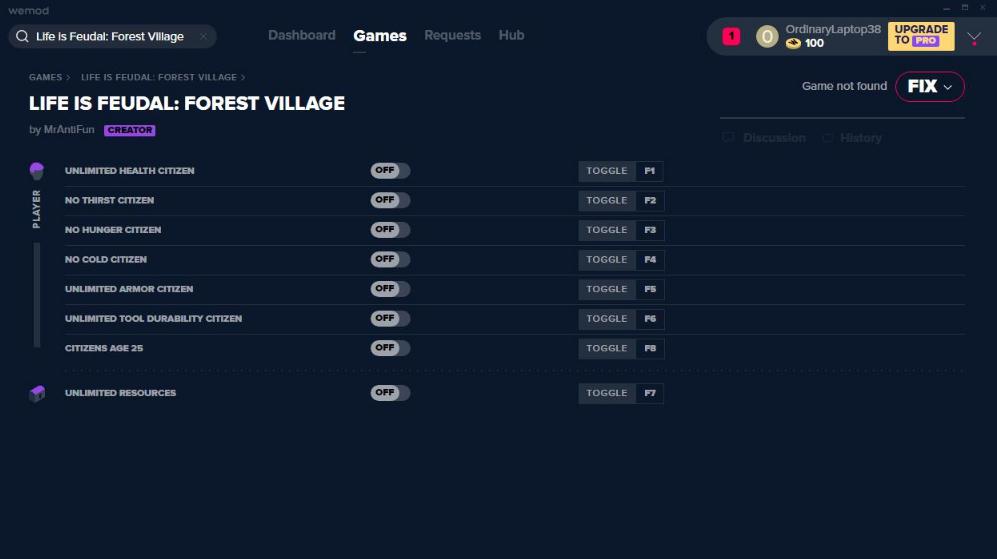 封建时代林中村落八项修改器 封建时代林中村落八项修改器